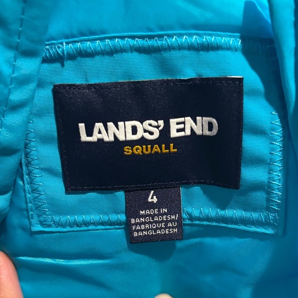 Lands' End Kids Turquoise Snowsuit size 4 - Picture 3 of 5